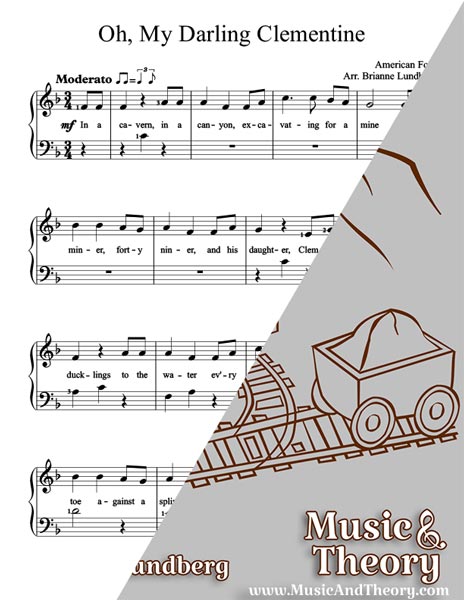 oh my darling clementine music sheet