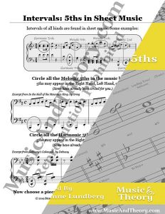 Introduction To Intervals Collection 100 Worksheets | MusicAndTheory