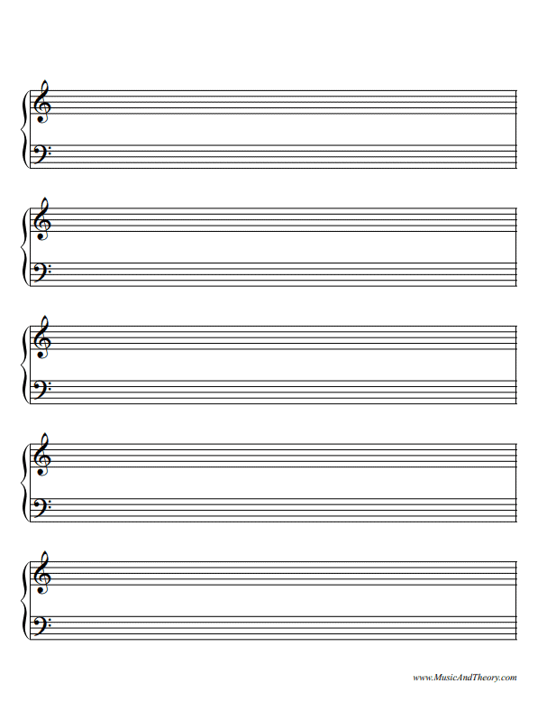 FREE Grand Staff Manuscript Paper Music Staff Paper MusicAndTheory