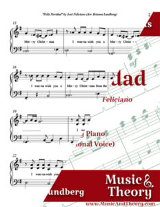 "Feliz Navidad" Easy Piano Sheet Music | MusicAndTheory.com